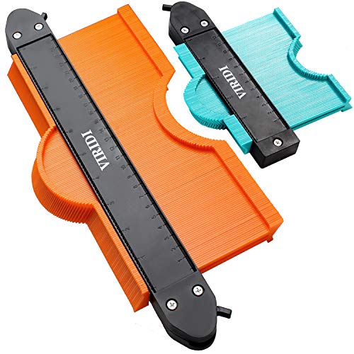 Konturlehre Duplikator Feststellbar set, 250mm&120mm Profillehre mit Schloss Kunststoff Kontur Bau Werkzeug Konturmessgerät zum Übertragen von Konturen und Schnittverläufen von VIRIDI