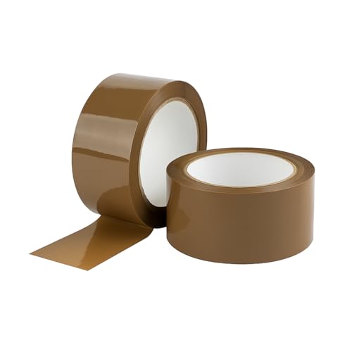 Virsus 6 Rollen Klebeband Paketband Größe 50 x 66 m leise Abrollung Verpackungsband Farbe Havanna von VIRSUS