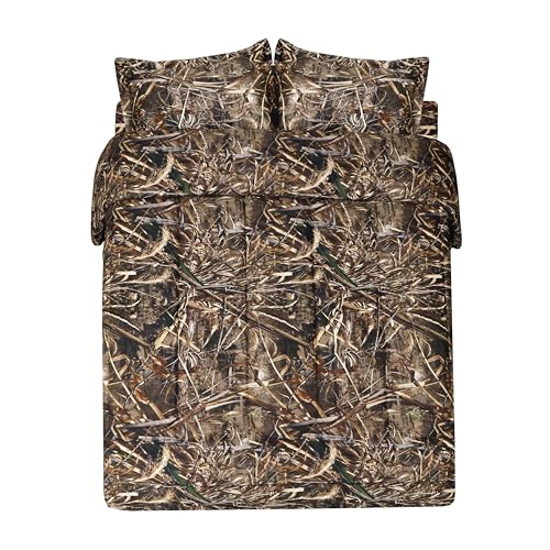 VISI-ONE Realtree Max-5 Camo Tröster-Set, Premium-Polyester-Baumwollgewebe, Camouflage-Bettwäsche-Set, Doppelbett, superweich, 2-teilig, Wald-Bettwäsche-Set, Jagd und Outdoor, maschinenwaschbar VISI-ONE Realtree Max-5 Camo Tröster-Set, Premium-Polyester-Baumwollgewebe, Camouflage-Bettwäsche-Set, Doppelbett, superweich, 2-teilig, Wald-Bettwäsche-Set, Jagd und Outdoor, maschinenwaschbar von VISI-ONE