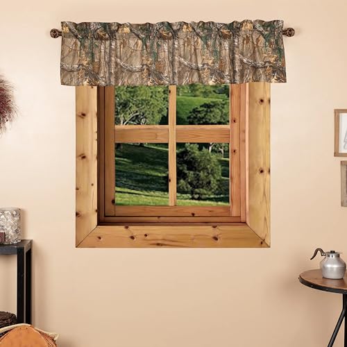 VISI-ONE Realtree Xtra Camouflage-Fenstervolants, 223,5 x 45,7 cm, 1 Camouflage-Volant, Wald-Tarnmuster und rustikales Thema, perfekt für Schlafzimmer, Bauernhaus und Wohnzimmer VISI-ONE Realtree Xtra Camouflage-Fenstervolants, 223,5 x 45,7 cm, 1 Camouflage-Volant, Wald-Tarnmuster und rustikales Thema, perfekt für Schlafzimmer, Bauernhaus und Wohnzimmer von VISI-ONE