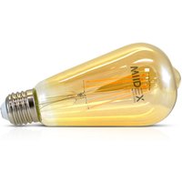 E27 Filamentampullen ST64 2700K Warmweiß - 8W - Klare Oberfläche - Dimmbar von VISION-EL