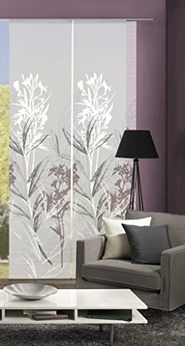VISION S 55453-0307 | 2er-Set Schiebegardine SEMORA | halb-transparenter Stoff in Bambus-Optik | 260x60 cm | Farbe: Grau VISION S 55453-0307 | 2er-Set Schiebegardine SEMORA | halb-transparenter Stoff in Bambus-Optik | 260x60 cm | Farbe: Grau von Vision S