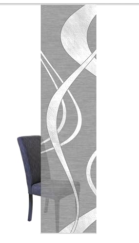 VISION S Schiebegardine TIBANO Links, halb-transparenter Stoff in Bambus-Optik, 260 x 60 cm (h x b), Farbe:, Farbe:anthrazit von Vision S