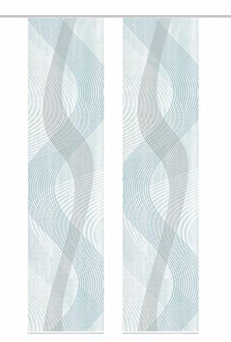 VISION S 055397 2er-Set Schiebegardinen VALESI, blau, 260 * 60 von Vision S
