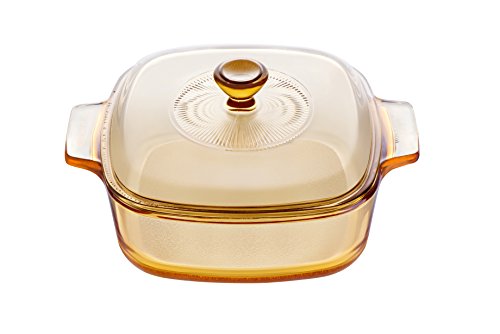 Visions pyroceram Rückseite quadratisch Kochtopf mit Glas Deckel, braun, 26,1 x 21,5 x 10 cm Visions pyroceram Rückseite quadratisch Kochtopf mit Glas Deckel, braun, 26,1 x 21,5 x 10 cm von VISIONS