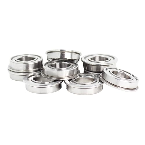 VISIYUBL F6901ZZ Flanschlager 12x24x6 mm ABEC-5 4PC Dünnschnitt-Flanschlager F6901 Z ZZ Kugellager von VISIYUBL