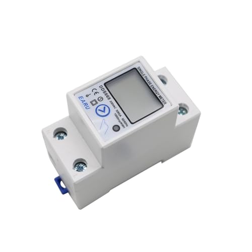 VISKEE Din Rail Digital Einphasen-Reset-Nullenergiezähler KWh Spannung Strom Stromverbrauchszähler Wattmeter Strom 220 V AC (Color : 220V) von VISKEE