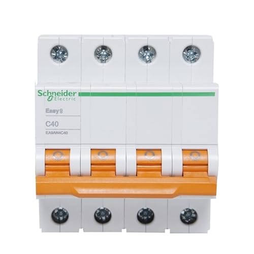 VISKEE Elektrischer Mini-Leistungsschalter Easy 9 EA9AN 4p Typ C 6A 10A 16A 20A 25A 32A 40A 50A 63A AC EA9AN C (Size : 4P, Color : 40A) von VISKEE