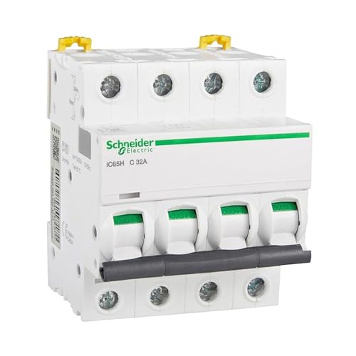 VISKEE Elektrischer Mini-Leistungsschalter IC65H 4p Typ C 1A - 63A 10kA MCB A9F28401-A9F28463 (Size : 4p, Color : 50A) von VISKEE
