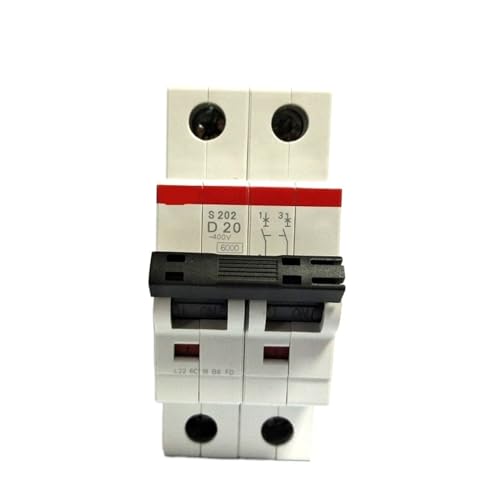 VISKEE Kleiner Leistungsschalter S202 S201NA 2P 1P+ND Typ 1A 2A 3A 4A 6A 10A 16A 20A 25A 32A 40A 50A 63A (Size : 2P, Color : 50A) von VISKEE