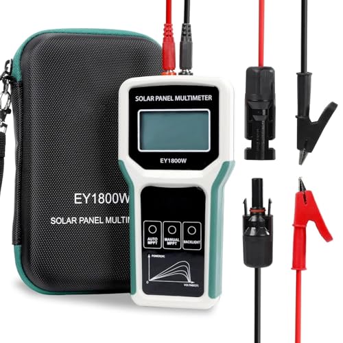 1800-W-Solarpanel-Multimeter-Tester, MPPT-Photovoltaik-Leistungsmesser mit LCD-Hintergrundbeleuchtung, automatische/manuelle Erkennung, misst Leerlaufspannung, maximalen Leistungspunkt von VISLONE