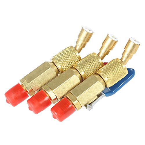 Vislone 3PCS Klimaanlage Kältemittel R410A R134A Absperrventile für die HLK-Kühlung Aufladen Schläuche. von VISLONE
