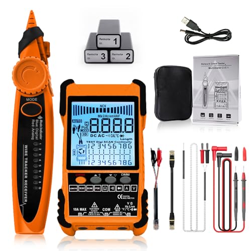 Vislone K618 500M tragbarer tragbarer Kabeltester mit LCD-Display Analoge digitale Suche POE-Test Kabelpaarung ID-Kopplungsempfindlichkeit Einstellbare Netzwerkkabellänge von VISLONE