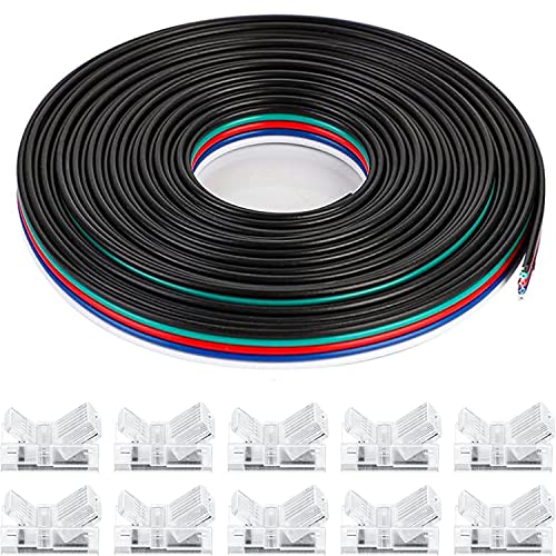 VISSQH 10 m 5-Pin LED Strip Extension Cable DC 12V-24V Connection Cable+ 10 Pack 5-pin 12mm LED Strip Connector for SMD 3528 2835 5050 5630 Plain LED strip & other DC 12 V, 24 V LED lighting VISSQH 10 m 5-Pin LED Strip Extension Cable DC 12V-24V Connection Cable+ 10 Pack 5-pin 12mm LED Strip Connector for SMD 3528 2835 5050 5630 Plain LED strip & other DC 12 V, 24 V LED lighting von VISSQH