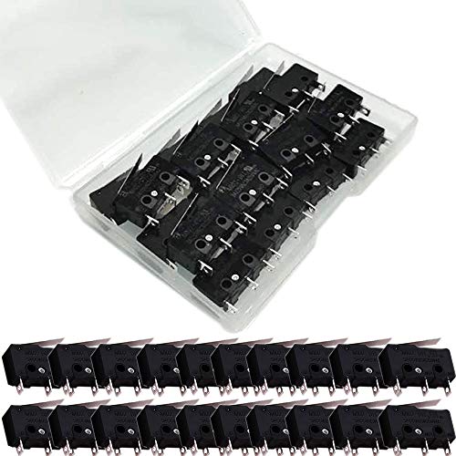 VISSQH 20Pcs Micro Switch, SPDT AC 5A / 125V 3A / 250V 3 Pins 1NO 1NC Momentary Scharnierhebel micro switch, micro switch button 12v, für Arduino VISSQH 20Pcs Micro Switch, SPDT AC 5A / 125V 3A / 250V 3 Pins 1NO 1NC Momentary Scharnierhebel micro switch, micro switch button 12v, für Arduino von VISSQH
