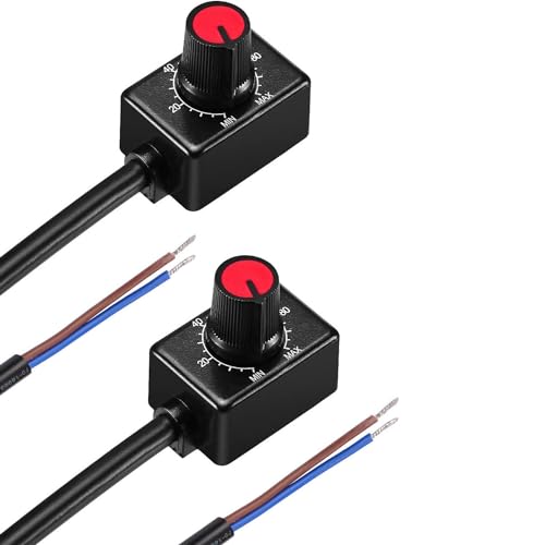 VISSQH 2pcs DC 0/1-10V LED Dimmer Mini Controller Rotary Switch PWM Dimming with Button Cap for 0/1-10V Dimmable LED Driver to Control Interior Lighting Growth Lamp VISSQH 2pcs DC 0/1-10V LED Dimmer Mini Controller Rotary Switch PWM Dimming with Button Cap for 0/1-10V Dimmable LED Driver to Control Interior Lighting Growth Lamp von VISSQH