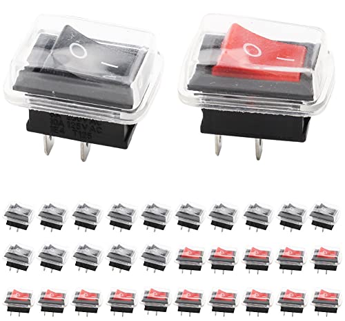 VISSQH 30Stücke ON/Off Mini Wippschalter,12v Kippschalter,Druckschalter AC 6A / 250V 10A / 125V,2 Pin arduino schalter,SPST schalter,ON/Off Kippschalter VISSQH 30Stücke ON/Off Mini Wippschalter,12v Kippschalter,Druckschalter AC 6A / 250V 10A / 125V,2 Pin arduino schalter,SPST schalter,ON/Off Kippschalter von VISSQH