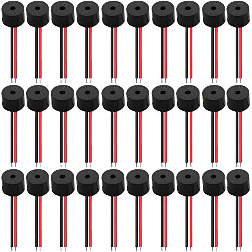 VISSQH 30pcs 3-12 V Elektronischer Summer,85dB DC Summer,Active Buzzer,kontinuierlicher Piepton Piezo Summer von VISSQH
