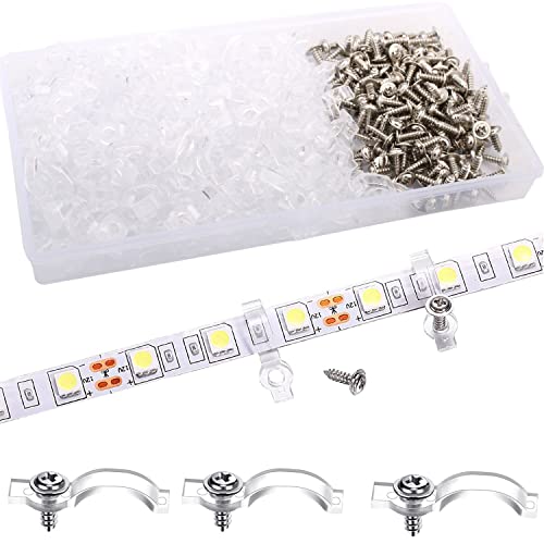 VISSQH 400PCS LED Strip Mounting Clip LED Strip Holder Silicone Light Strips Mounting Bracket transparent LED Strip Mounting Clips with Screws LED Strips Clips for 8 mm LED Strips VISSQH 400PCS LED Strip Mounting Clip LED Strip Holder Silicone Light Strips Mounting Bracket transparent LED Strip Mounting Clips with Screws LED Strips Clips for 8 mm LED Strips von VISSQH