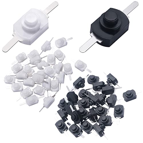 VISSQH 40pcs Latching Push Button Switch , Momentary Push Button Schalter, DIY Druckschalter,für Taschenlampe Taschenlampe Lampe Wandsteckdose, Weiß und Schwarz VISSQH 40pcs Latching Push Button Switch , Momentary Push Button Schalter, DIY Druckschalter,für Taschenlampe Taschenlampe Lampe Wandsteckdose, Weiß und Schwarz von VISSQH