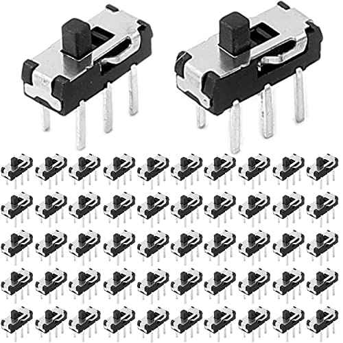 VISSQH 50 Stück Mini Schiebeschalter,DIY Einbauschalter-Set,6 Pin Schiebeschalter,Schalttafelmontage Micro Schiebeschalter,2 Positionen, DPDT, für DIY-Elektronikprojekte VISSQH 50 Stück Mini Schiebeschalter,DIY Einbauschalter-Set,6 Pin Schiebeschalter,Schalttafelmontage Micro Schiebeschalter,2 Positionen, DPDT, für DIY-Elektronikprojekte von VISSQH