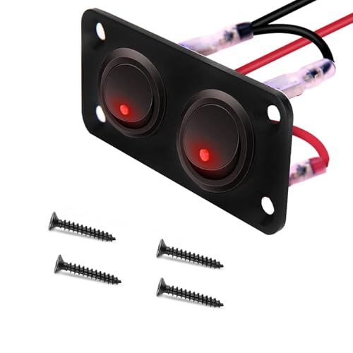 VISSQH Rot LED Runde kippschalter,12V 20A/24V 10A ON/OFF Wippschalter,Runde Schalter,2 Gang Wippschalter Panel für Auto Boot,Haushaltsgeräten,Motorrädern, Schiffen usw. VISSQH Rot LED Runde kippschalter,12V 20A/24V 10A ON/OFF Wippschalter,Runde Schalter,2 Gang Wippschalter Panel für Auto Boot,Haushaltsgeräten,Motorrädern, Schiffen usw. von VISSQH