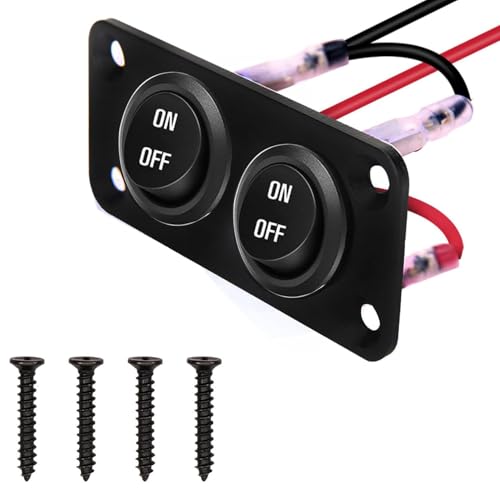 VISSQH Schwarz Runde kippschalter, 12V ON/OFF Wippschalter,2 Polige 6A/250V 10A/125V Runde Schalter,2 Gang Wippschalter Panel für Auto Boot,Haushaltsgeräten,Motorrädern usw. VISSQH Schwarz Runde kippschalter, 12V ON/OFF Wippschalter,2 Polige 6A/250V 10A/125V Runde Schalter,2 Gang Wippschalter Panel für Auto Boot,Haushaltsgeräten,Motorrädern usw. von VISSQH