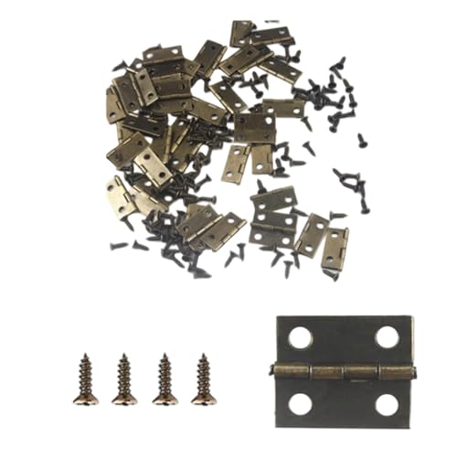 Mini Vintage Scharnier Metall Klein Scharnier mit Schloss 400 Schrauben für Schränke Bronze 100 Stück Mini Vintage Scharnier Metall Klein Scharnier mit Schloss 400 Schrauben für Schränke Bronze 100 Stück von VISTTUSWILL