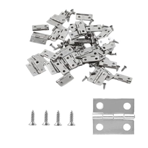 Mini Vintage Scharnier Metall Klein Scharnier mit Schloss 400 Schrauben für Schränke Silber 100 Stück Mini Vintage Scharnier Metall Klein Scharnier mit Schloss 400 Schrauben für Schränke Silber 100 Stück von VISTTUSWILL
