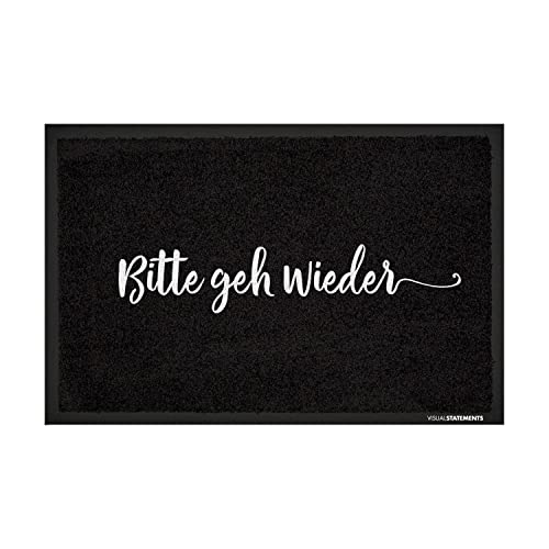 VISUAL STATEMENTS - Fußmatte mit Spruch - Schmutzfangmatte - waschbar, rutschfest - Fußabtreter - 60x40cm von VISUAL STATEMENTS