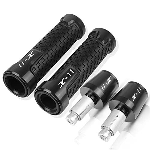 VISYYAI Für Honda X-11 X11 1999-2002 Motorrad Lenkerendschieber Abdeckung Stecker Slider Gegengewicht Abdeckung Griff 7/8 '' 22mm Mit Logo Griffstange (Farbe : Schwarz) von VISYYAI