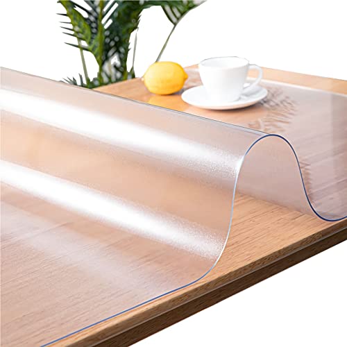 VISZC Tischdecke 25*50cm PVC -Transparent -Mattiert Tischfolie Glasklar Folie Abwaschbar Schutzfolie Tischschutz Durchsichtig Tischschoner für Esstische & Couchtische & Kindertische von VISZC