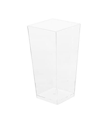 VITA PERFETTA 8 x quadratische Verrines, 9 cl, transparenter Kunststoff (8 x 4 cm) von VITA PERFETTA