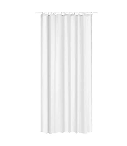 VITA PERFETTA Duschvorhang, 100 % Polyester, hochwertig, 180 x 200 cm, Weiß von VITA PERFETTA