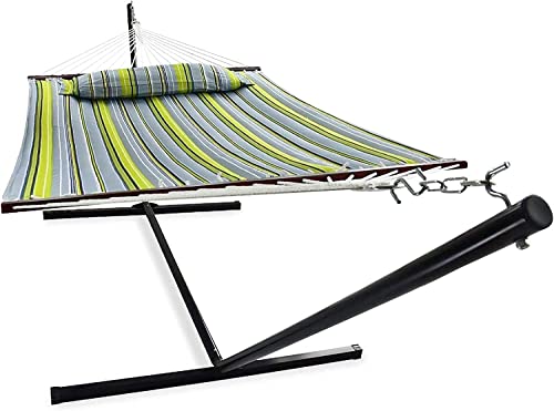 VITA5 Hängematte mit Gestell - Hängematte Outdoor – Garten Pool Balkon Terrasse Indoor Hängematten 2 Personen Hängesessel - Doppelhängematte mit Ständer 200kg Belastbarkeit – Einfache Montage von VITA5