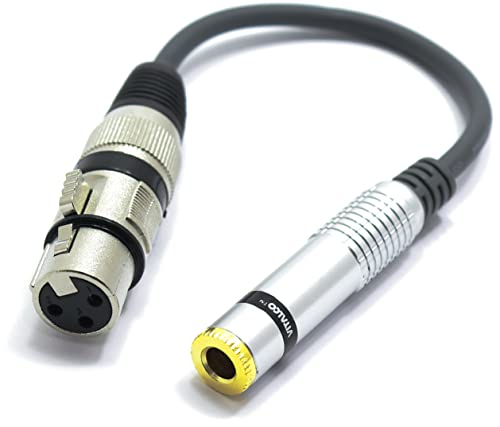 VITALCO XLR Buchse auf 6,3mm Mono Klinke Buchse Adapter Mikrofon 3 Polig auf 6.3 TS Klinkenstecker Audio Kabel von VITALCO