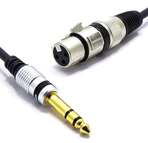 VITALCO XLR Buchse auf 6,3mm Stereo Klinke Kabel 1.5m Mikrofonkabel 3 Polig auf 6.3 TRS Klinkenstecker Adapter von VITALCO