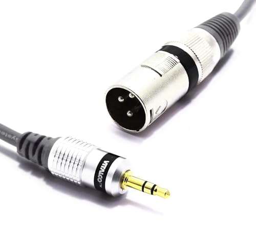 XLR Stecker auf 3,5mm Stereo Klinke Kabel Vitalco 1.5m Mikrofonkabel 3 Polig auf 3.5 TRS Klinkenstecker Adapter von VITALCO