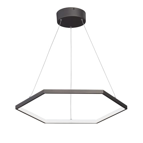 VITALUCE Pendelleuchte, Hängeleuchte VE4605-2/1S, LED 38W, 3900-4200K, 2670Lm, Farbe: Bronzegraphit, Größe: HxBxL: H92 B59 L59, 0,92kg. von VITALUCE