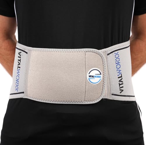 VITALWORXX Rückengurt VITALSOFT, Aktive und hochflexible Geh- Steh- und Sitz- Rückenbandage mit angenehm sanfter Stützfunktion im Lendenwirbelbereich, stufenlos auf Ihre Bedürfnisse einstellbar, von VITALWORXX