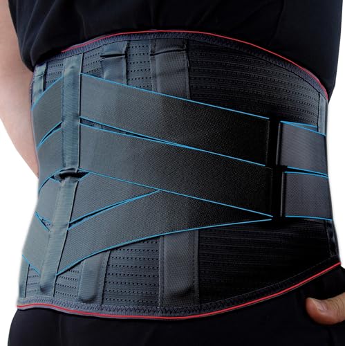 VITALWORXX Rückenbandage, bietet professionelle Hilfe bei Rückenschmerzen, verstellbarer Rückengurt mit Stützstreben zur Vermeidung oder Linderung von Schmerzen, Skoliose, Kreuzschmerzen oder Ischias von VITALWORXX