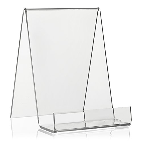 Buchständer/Buchstütze als Warenträger und Schrägsteller im DIN A6 Format aus original PLEXIGLAS® von VITAdisplays