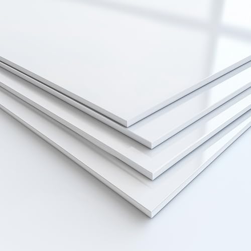 PLEXIGLAS Zuschnitt weiß, Acrylglas, polierte Kanten, PMMA Bauglas Scheibe, Kunststoffplatte, Zuschnitte in verschiedenen Größen und Farben, Stärken 2.0-25.0 mm - Made in Germany - 600 x 700 x 5 mm von VITAdisplays
