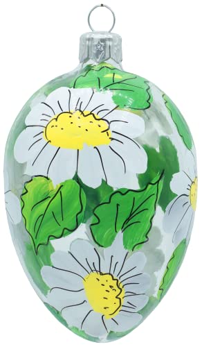 Vitbis Transparente Pastelleier – Handbemalte Glaskugeln – Ostern Weihnachtsbaum Frühlingsschmuck – Küchendekoration – Blumenmuster – Klassisches Design – 3St von VITBIS