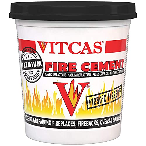 Feuerzement für Kamine, Öfen, Boiler, 1 kg, Schwarz von VITCAS