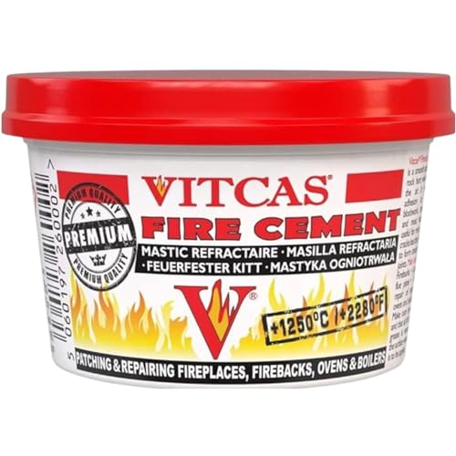 Hochwertiger Feuerzement – 500 g, für Kamine, Öfen, Boiler von VITCAS