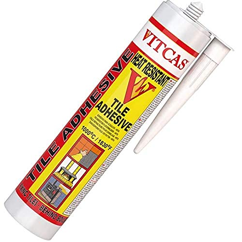 VITCAS Hitzebeständiger Fliesenkleber, 300 ml – für hohe Temperaturen gebrauchsfertig. von VITCAS