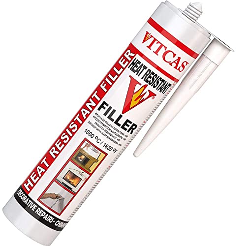 VITCAS Hitzebeständige Spachtelmasse - fertig gemischtes Material - strapazierfähig - Fugen Zementplatten - dekorative Reparaturen - bis +1000°C - 310ml VITCAS Hitzebeständige Spachtelmasse - fertig gemischtes Material - strapazierfähig - Fugen Zementplatten - dekorative Reparaturen - bis +1000°C - 310ml von VITCAS