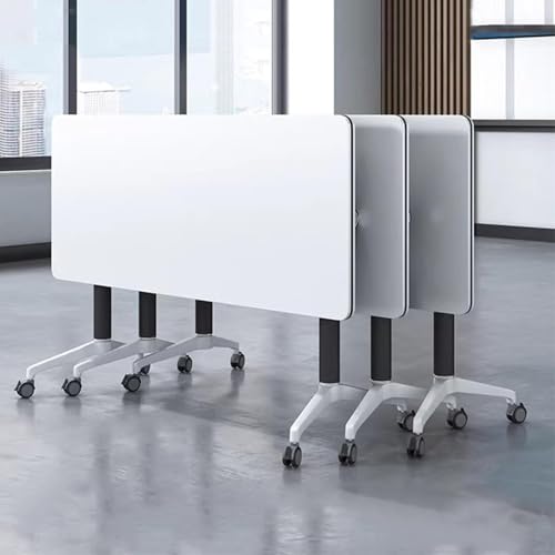 VITIWEDTY Mobiler Klapp-Konferenztisch, Moderner Büroschulungstisch, Platzsparender Klapptisch Für Meetings, Tragbares Design (120 * 50 * 75cm A) von VITIWEDTY