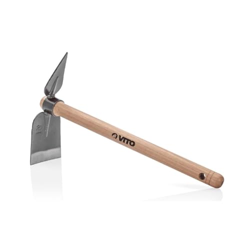 VITO Doppelhacke Breitblatt Herzblatt Holzstiel 40 cm Garten-Kleingerät z.B. zum Unkraut jäten und Bodenauflockerung - Garten-Kleingerät hochwertig & traditionell handgeschmiedet in Portugal - VI1710 VITO Doppelhacke Breitblatt Herzblatt Holzstiel 40 cm Garten-Kleingerät z.B. zum Unkraut jäten und Bodenauflockerung - Garten-Kleingerät hochwertig & traditionell handgeschmiedet in Portugal - VI1710 von VITO